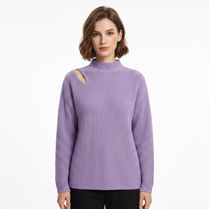 Women's Fashion <b>Pullover</b> <b>Jumper</b> GOTS Custom Logo Casual Winter Crew Neck Anti-Wrinkle 100% Cashmere Knitted Sweater - Product Image 1