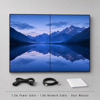 Mur vidéo LCD 65 pouces à cadre ultra-fin de 3,5 mm, 4K UHD, 500 nits, 60 Hz, avec boucle DP, maintenance frontale, fonctionnement 24/7 pour salle de contrôle