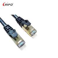 Cat6 FTP RJ45 kabel LAN tahan cuaca kelas industri 10GBASE-T kompatibel kabel komunikasi EMI berpelindung Foil luar ruangan