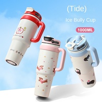Agent d'achat de boissons Nouvelle tasse à eau à motif mignon de grande capacité Thermos Big Mac de grande valeur avec ventouse Article ménager