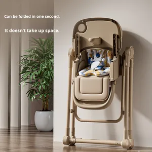 Chaise haute pour bébé en plastique, multifonctionnelle, inclinable, pliable, berçante, avec <span class=keywords><strong>hauteur</strong></span> réglable - Product Image 3