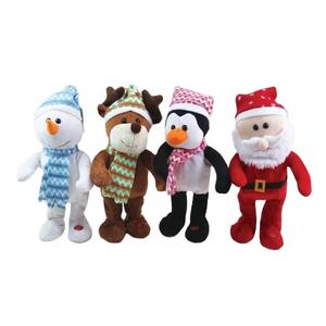 Noël dansant et chantant le tissu de coton du père Noël avec le remplissage de coton de pp - Product Image 1