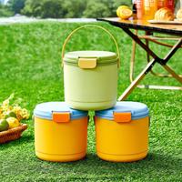 Seau à glace portable Nuosenlai de 2,6 L avec isolation de 2 jours, en matériau ABS, avec blocs de glace à l'eau salée pour le camping et les pique-niques en plein air