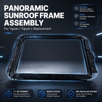 Ensemble de cadre de toit ouvrant panoramique standard OE compatible avec Tiguan L, cadre de remplacement avec système de câblage sur rail préinstallé