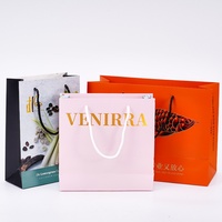 Sacs de shopping en papier d'art de luxe avec logo imprimé, design tendance, pour la vente au détail, cadeaux, emballage, bijoux, vin, vêtements