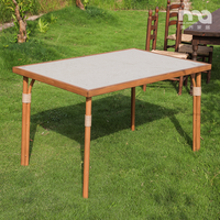 Meubles de jardin modernes résistants aux intempéries, table à manger, cadre en alliage d'aluminium, plateau en verre trempé, durable pour hôtel