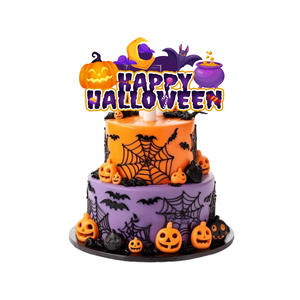 2026 nueva decoración de fiesta de bandera colgante en espiral de Halloween para Arreglo de escena de tarjeta de pastel de Halloween - Product Image 3