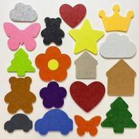 Patchs en feutre découpés sur mesure, découpes en feutre non tissé, lettres, fleurs, étoiles, couronnes, autocollants muraux DIY, accessoires vestimentaires