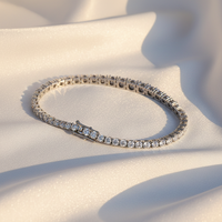 Bracelet tennis unisexe en argent sterling S925 avec diamants dégradés et moissanite, accessoires de mode personnalisés OEM pour usine