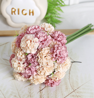 27 Tangkai Bunga Hydrangea Sutra Buatan untuk Dekorasi Meja Pengantin, Dekorasi Pernikahan Modern