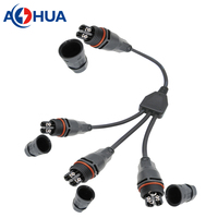 Conector Impermeable IP68 para Cableado de Parques de Golf, 25A 20A, Divisor Macho-Hembra, Diseño y Fabricación de Soluciones