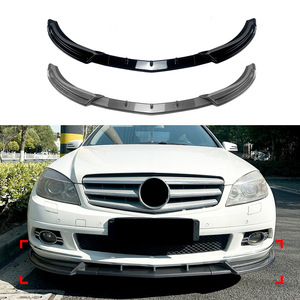 Mercedes-Benz C-Class W204 Front Bumper Lip Splitter Carbon Fiber Texture Matte Finish Tuning Style Exterior Modification - Product Image 1