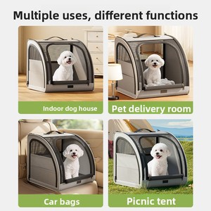 Sac de transport pour animaux de compagnie respirant et portable, très vendu, idéal pour les voyages en voiture, offrant un espace confortable et spacieux pour les chiens et autres animaux. - Product Image 4