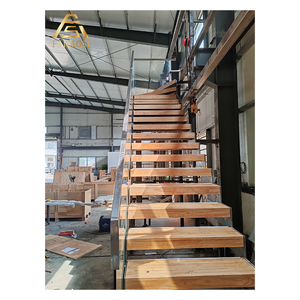 Double Sides Plate <strong>Staircase</strong> <strong>Raw</strong> Steel Construction Welded Side Plates Stair Open Riser Design Heavy Load Capacity Stairs - Product Image 3