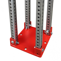 Barre de gymnastique multifonctionnelle Polaris Quad avec rails en acier à haute teneur en carbone 6 Carboflex, tapis de 4 pouces d'épaisseur et option de logo personnalisé