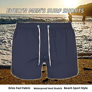 EVELYN Short de plage et de surf pour homme, séchage rapide, imperméable, extensible, uni, infroissable, avec cordon de serrage, 100% - Product Image 2