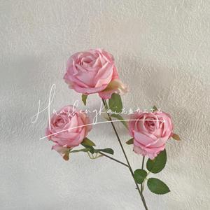 Silk Rose <b>Artificial</b> <b>Flowers</b> Single Branch High Simulation Wedding Decor Outdoor Photography Props Home Decoration - Product Image 2