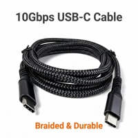 Cable USB-C USB3.1 Gen2 de 10 Gbps, Carga Rápida de 100 W, Nailon Trenzado Duradero y Ecológico, Compatible con Todos los Dispositivos Tipo C, OEM Personalizado