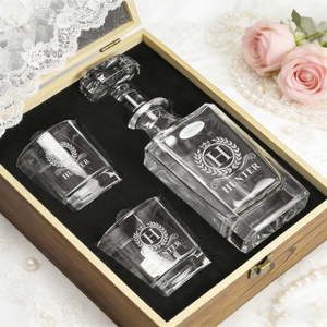 Decantador de Whisky de Vidrio Personalizado Sin Plomo, Juego de 2 Vasos, Recuerdos de Cazador, Logotipo Personalizado, <span class=keywords><strong>Regalos</strong></span> de <span class=keywords><strong>Boda</strong></span> <span class=keywords><strong>para</strong></span> Parejas, <span class=keywords><strong>para</strong></span> <span class=keywords><strong>Hombre</strong></span> - Product Image 4