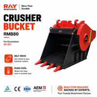RMB80 ember penghancur hidrolik 208014251600mm, ekskavator 20-30t, umpan maks 400mm