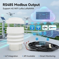 HONDETECH IoT Estación de Monitoreo Meteorológico 6 en 1, Sensor Compatible con 4G LoRa Lorawan WiFi MQTT Integración API JSON RS485 Modbus