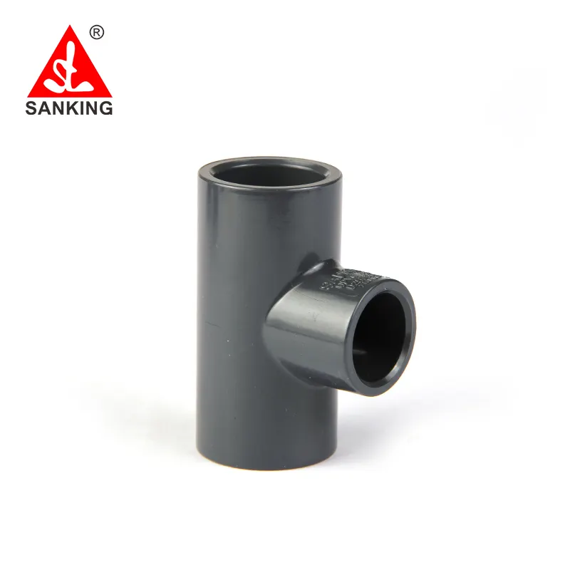 Sanking 25*25*20-50*50*40mm UPVC הפחתת טי שלוש דרך אביזרי צנרת CPVC הפחתת טי עבור PVC מים אבזרי צנרת