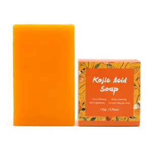 Kojic Soap Supplier Anti Aging Acne Black Spot Remove Tumeric Orange Lemon Papaya Whitening Kojic Acid Soap Of Vitamin C