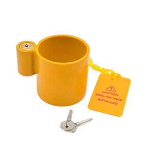 Nouvelle serrure robuste à broche King pour remorques à 5ème roue avec étiquette d'avertissement <span class=keywords><strong>antivol</strong></span> pour semi-remorques et camping-cars - Product Image 1