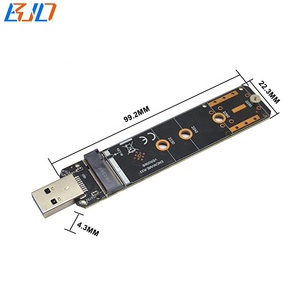 Adattatore Convertitore da Porta USB 3.0 a <span class=keywords><strong>M</strong></span>.2 NGFF Key B+<span class=keywords><strong>M</strong></span> Key-<span class=keywords><strong>M</strong></span> Key-B per SSD NVME SATA 2230 2242 2260 2280 - Product Image 4