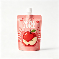 Pochettes souples personnalisées imprimées avec bec verseur, sans BPA, anti-fuite, réutilisables, pour jus de fruits et boissons, 250ml, 350ml, 500ml, 1L
