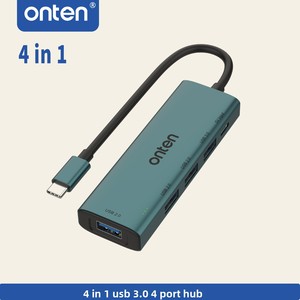 ONTEN Hub USB-C 5 en <span class=keywords><strong>1</strong></span> con 4 Puertos USB, PD 3.0, USB 3.0/2.0, Transmisión de 5Gbps, Carcasa de Aleación de Aluminio - En Stock - Product Image 3
