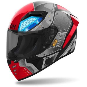 Casco Integrale Airoh Connor Termoplastico Pronto per Bluetooth Rosso Nero Blu Bianco Taglia S - Product Image 1