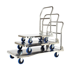 304 waterdichte roestvrijstalen <span class=keywords><strong>trolley</strong></span> opvouwbaar <span class=keywords><strong>platform</strong></span> 200kg 400kg multifunctionele <span class=keywords><strong>trolley</strong></span> - Product Image 4