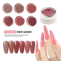 Vernis à ongles en gel naturel Yeze, de luxe, de marque française, à base d'eau, non toxique, longue durée, lampe LED UV, pot en verre de 9 cm, usage professionnel et DIY