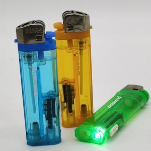 تسليم سريع مصباح يدوي ولاعة ليد متعددة الوظائف قابلة لإعادة الملء عجلة ولاعة حجرية للتدخين ولاعة السيجار الصوان - Product Image 5