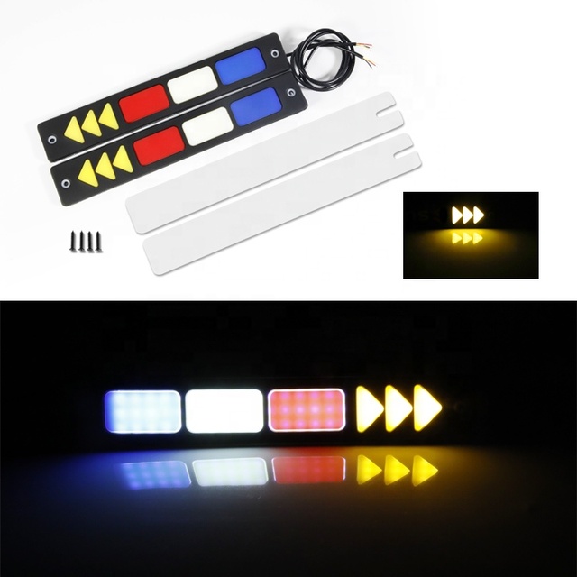 2pcs New Car Styling LED COB Fog Lamp Auto Decorative DRL Daytime Running Light with Turn Signal High Visibility Lighting