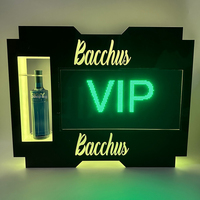 Panneau d'affichage LED programmable par application avec messages défilants, logo personnalisé, présentoir VIP pour bouteilles de champagne, idéal pour les boîtes de nuit et les salons.