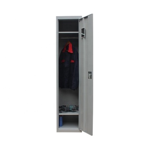 Casillero Metálico Plegable, Resistente y Moderno, con Marco de Acero Gris, de Una Puerta, para Almacenamiento de Mochilas Escolares y Libros - Product Image 3
