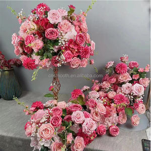 Boule de fleur rose <span class=keywords><strong>fushia</strong></span> rose vif unique lisse 70cm grande boule de fleur artificielle pour la décoration de mariage - Product Image 5