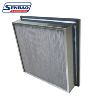 Filtre HEPA H13 H14 en boîte, haute efficacité, construction en papier d'aluminium pour le flux d'air des salles blanches FFU