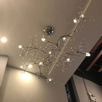 Lustre créatif en forme de branche d'arbre PM, design personnalisé, lampe suspendue en cristal, éclairage décoratif