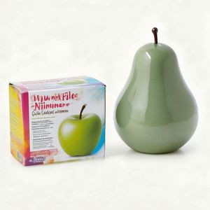 Ventes chaudes Figurine de <span class=keywords><strong>pomme</strong></span>/poire en céramique de couleur verte Décoration de la maison/bureau/hôtel - Product Image 5