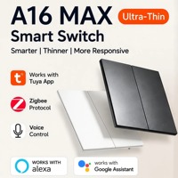 Interruptores y Enchufes de Pared Inteligentes WiFi Zigbee de 1/2/3 Vías con Reinicio Automático y Control por Aplicación Smart Life para el Hogar