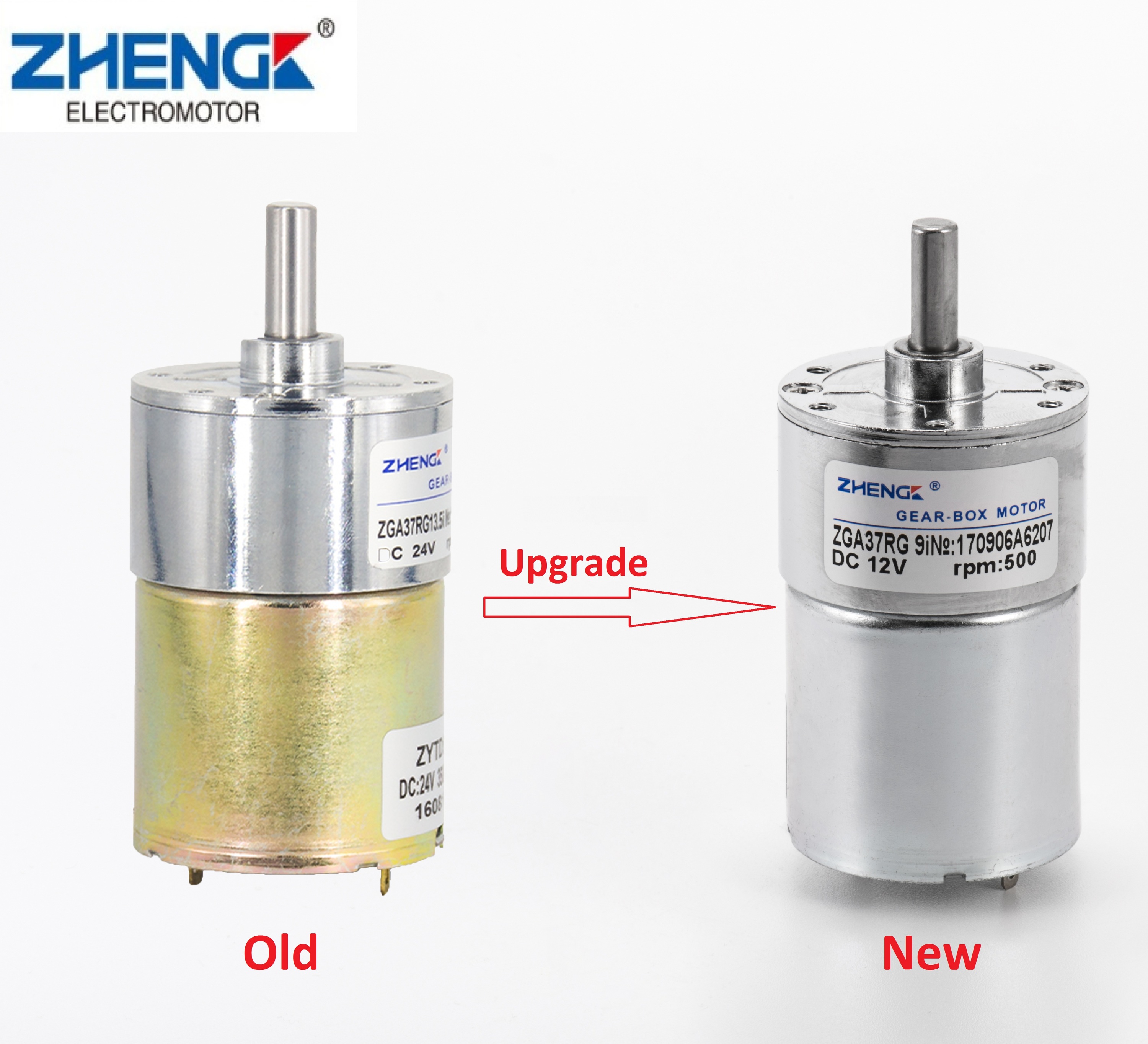 Zhengke ZGA37RG 12V DC Gear Motor with Gearbox for Home Appliance