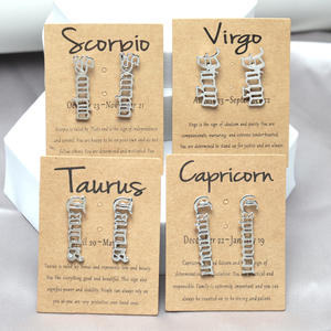 2023 pendientes <span class=keywords><strong>de</strong></span> moda Retro chapados en oro <span class=keywords><strong>de</strong></span> alta calidad para mujer, pendientes <span class=keywords><strong>de</strong></span> letras <span class=keywords><strong>de</strong></span> 12 Constelaciones, la mejor joyería <span class=keywords><strong>de</strong></span> regalo para mujer - Product Image 6