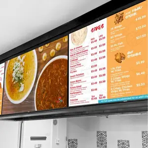 LED Snap Frame Advertise Light Box Restaurant Advertising Wall Mount Menu Board
