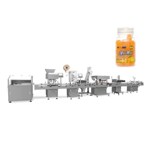 Top Suppliers Electronic Counter Gummy Candy normal solid Bear Soft Candy Bottle Packaging Counting Line Automatic Machine