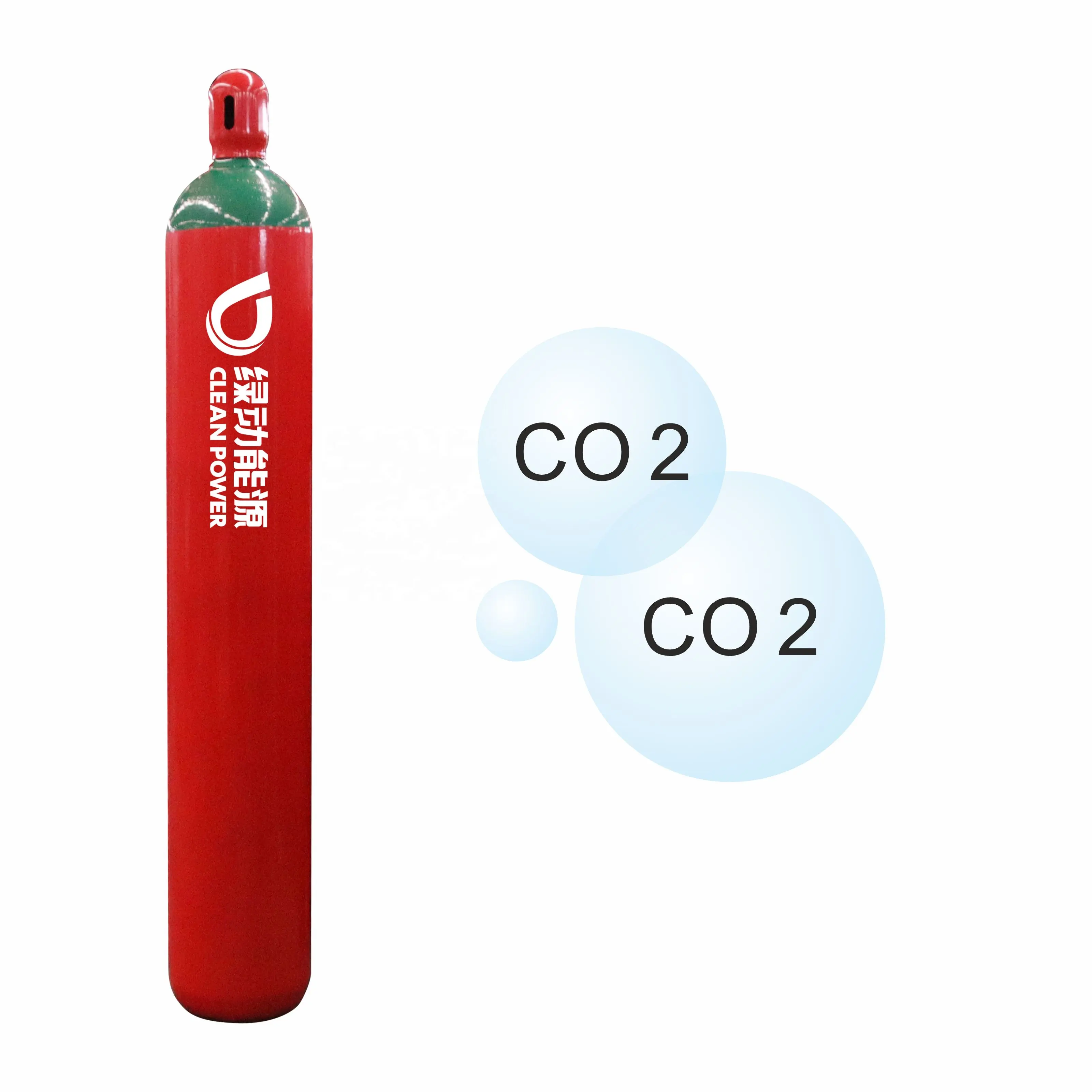 Populer CO2 Tekanan Tinggi Tabung Api Katup PZ27.8 Pemadam Kebakaran CO2 Silinder dengan ISO9809 dan TPED Disetujui