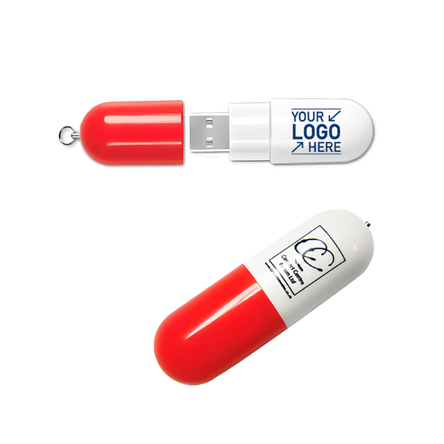 Novelty Plastic Capsule 2.0 8GB 16GB 32GB Pen Drive Custom Logo 3.0 64GB 128GB USB Flash Drive Promotional Gift USB Thumb Drive