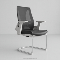 Chaise de conférence ergonomique extensible en similicuir PU à mailles, style moderne, directement de l'usine, pour la maison, le bureau, la salle de réunion et les visiteurs